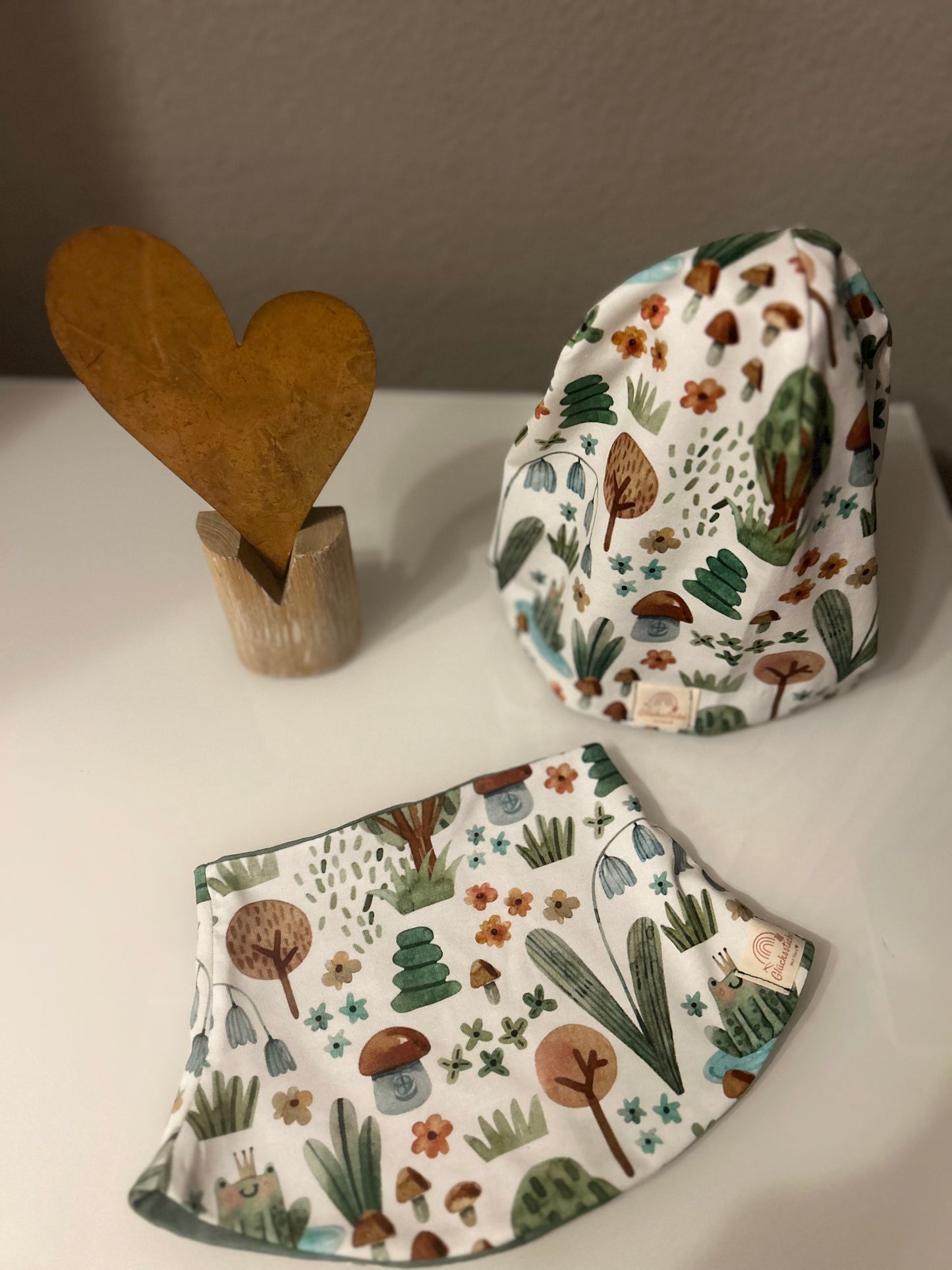 Schal und Mützen Set „Pilz“