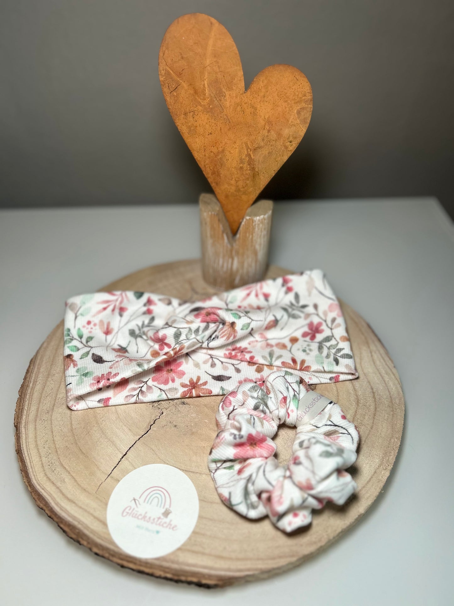 Set Scrunchie und Stirnband „Blumen“