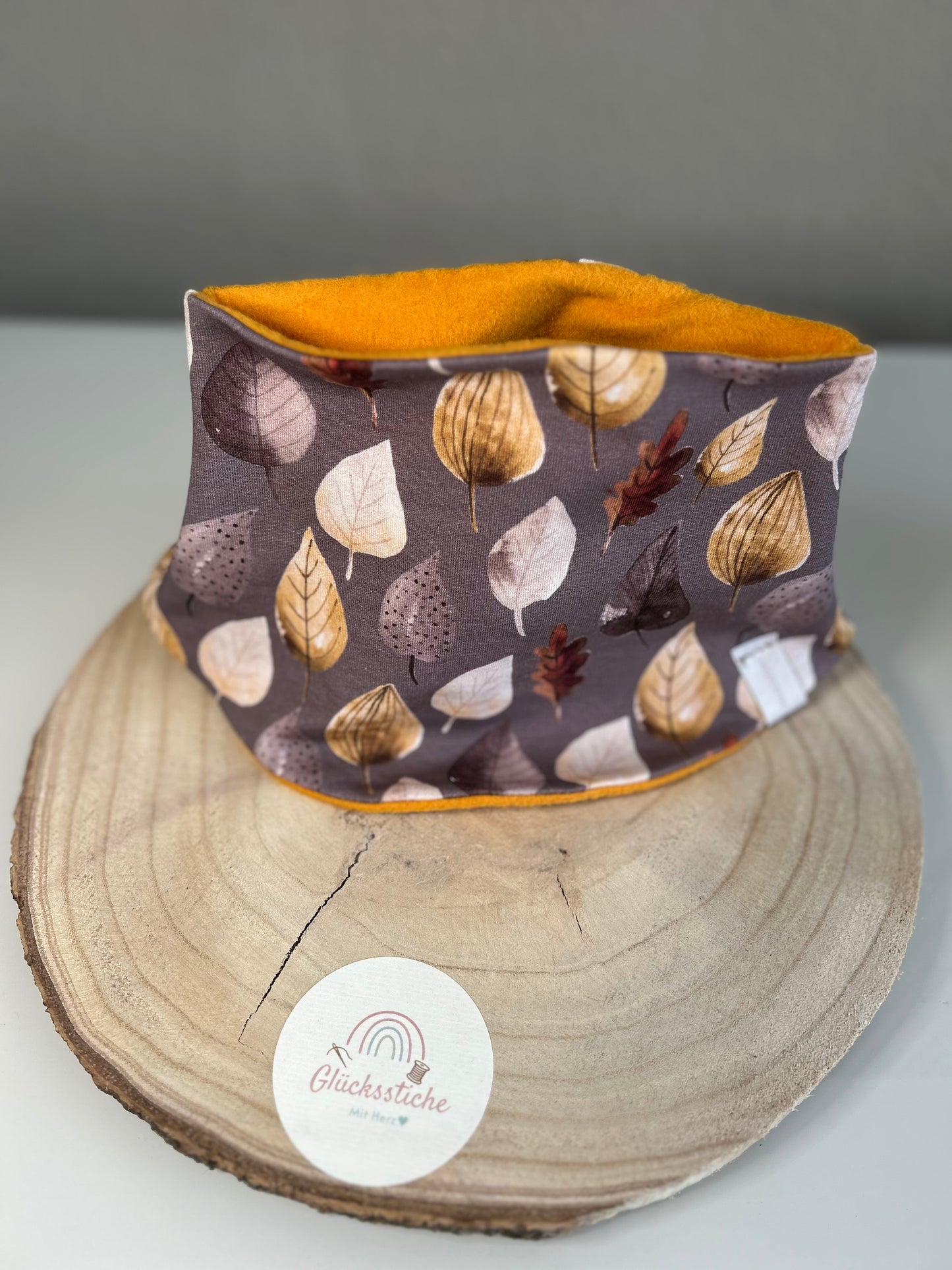 Schal und Mützen Set „Herbst Senf“