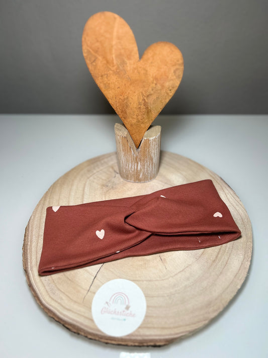 Stirnband-Set „Mama and Me Herz Terracotta “