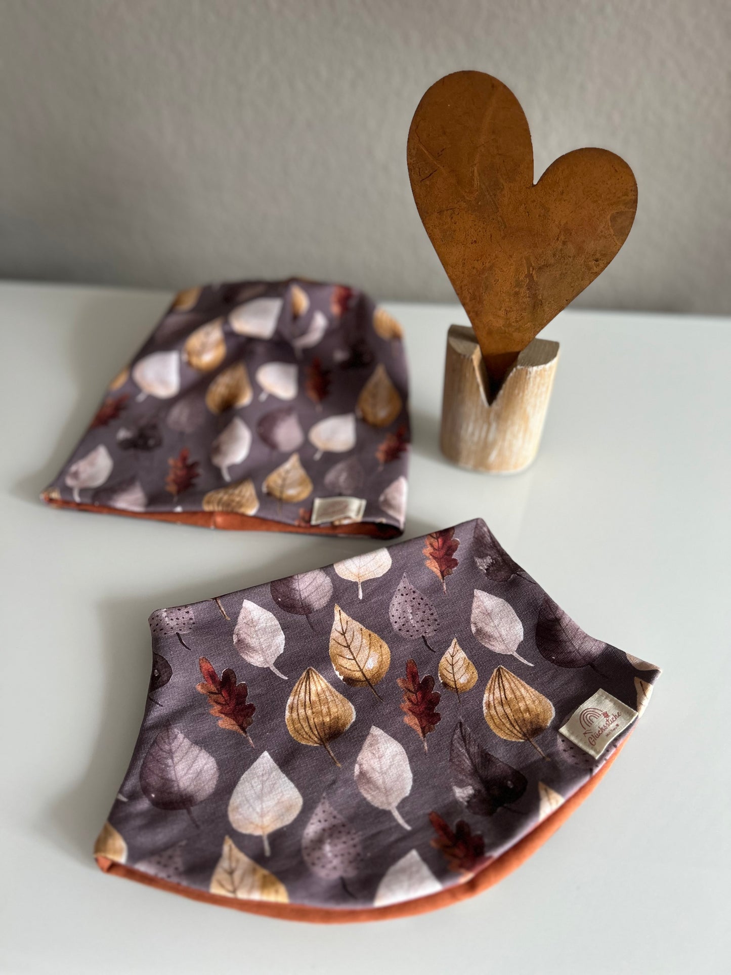 Schal und Mützen Set „Herbst Terrakotta“