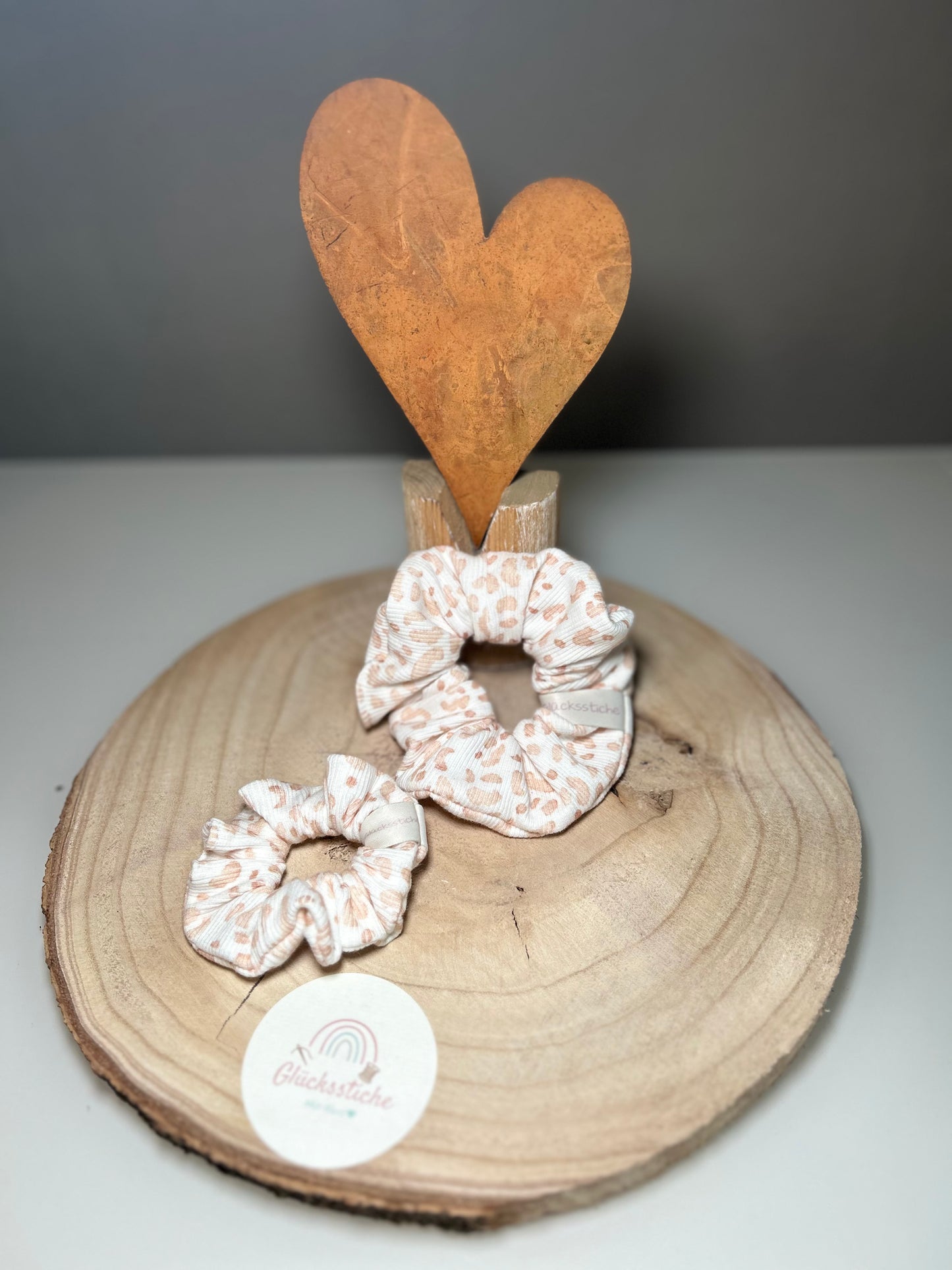 Scrunchie-Set "Mama and Me" "Leo beige"