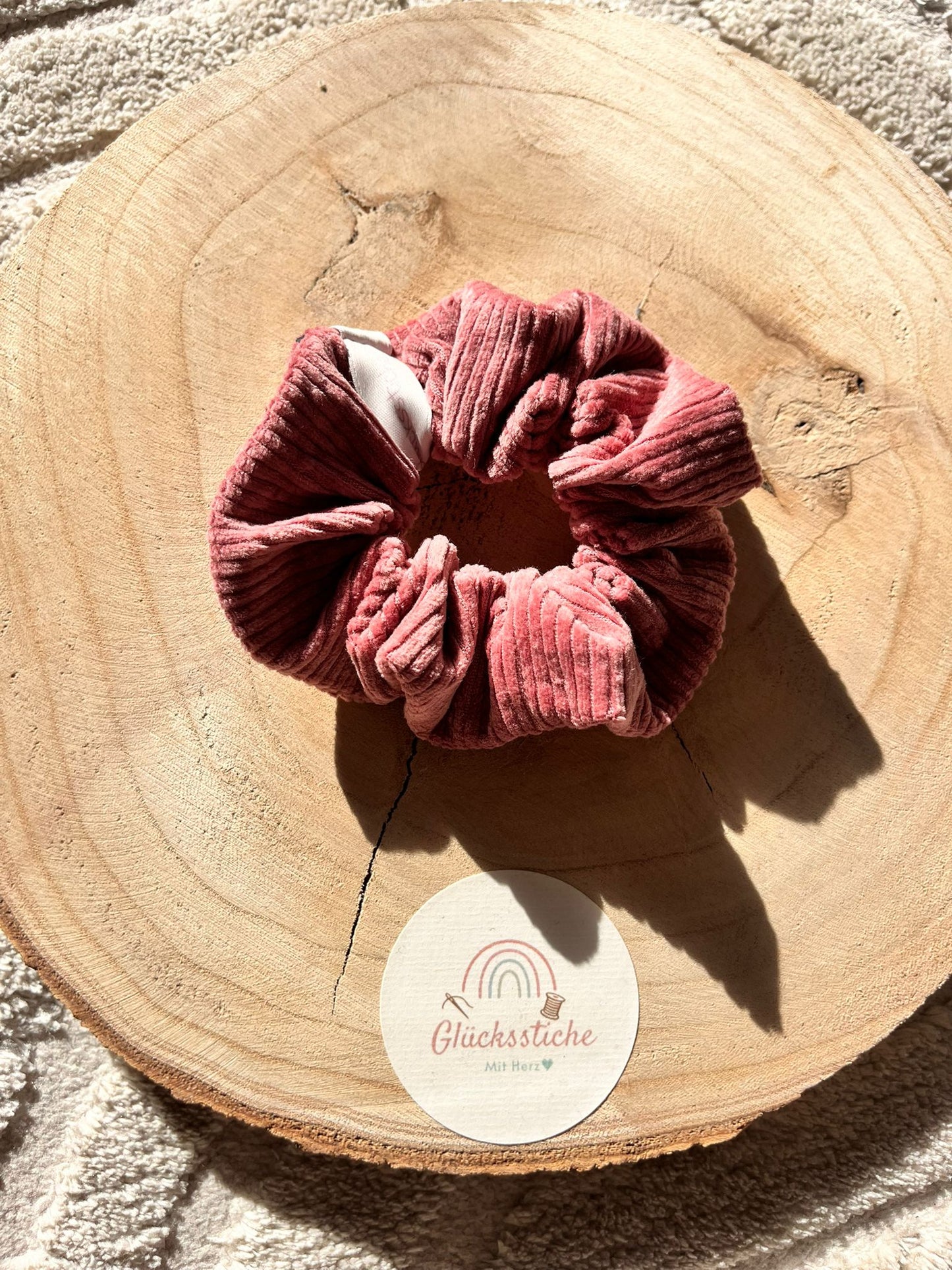 Scrunchie „Cord Magenta“