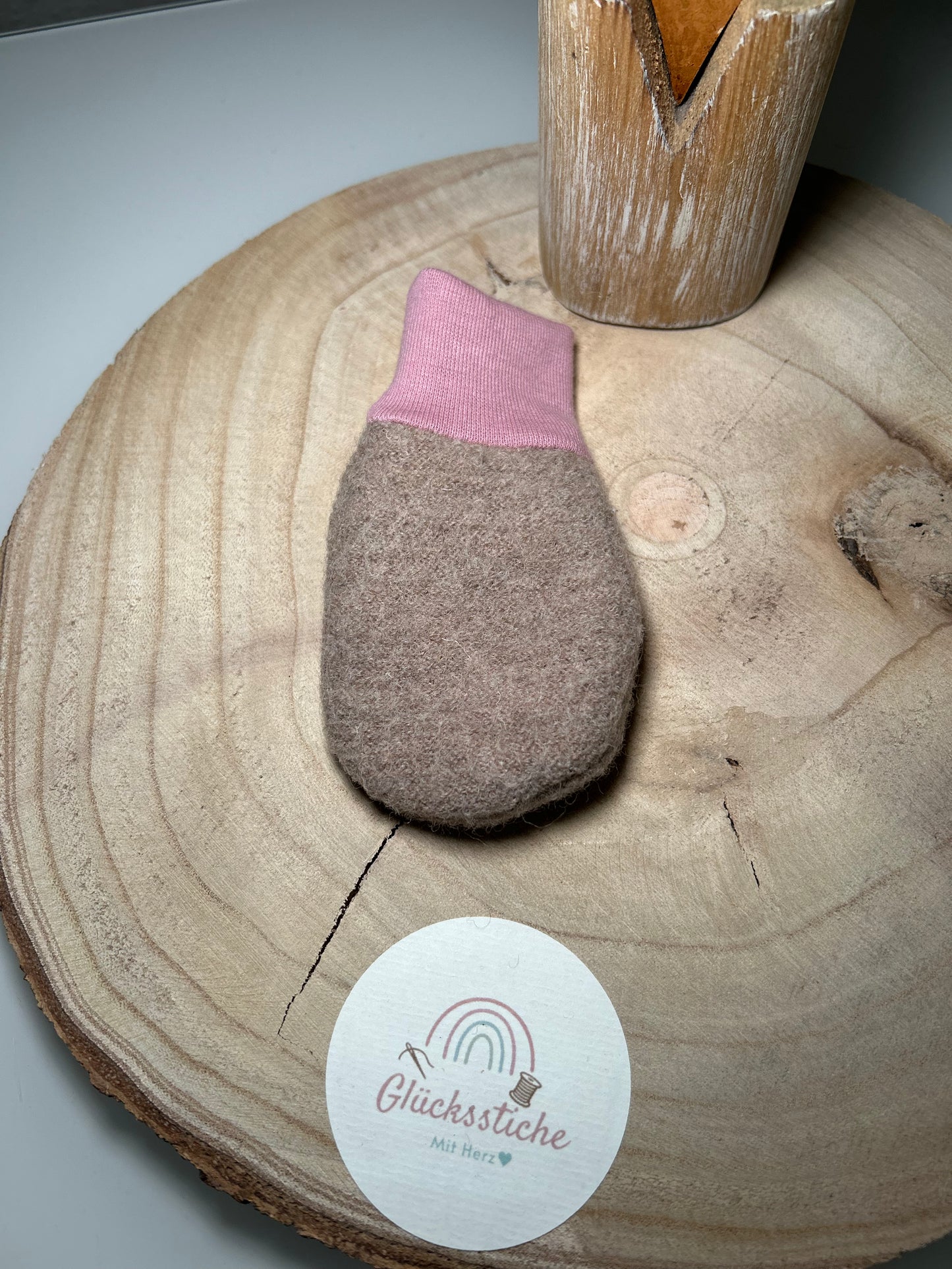 Fäustlinge „Beige/Rosa“