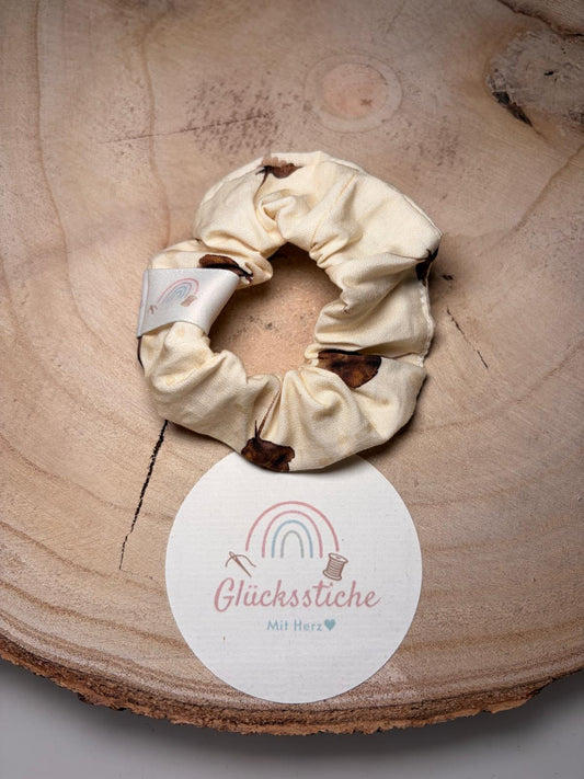 Scrunchie "Blume braun"