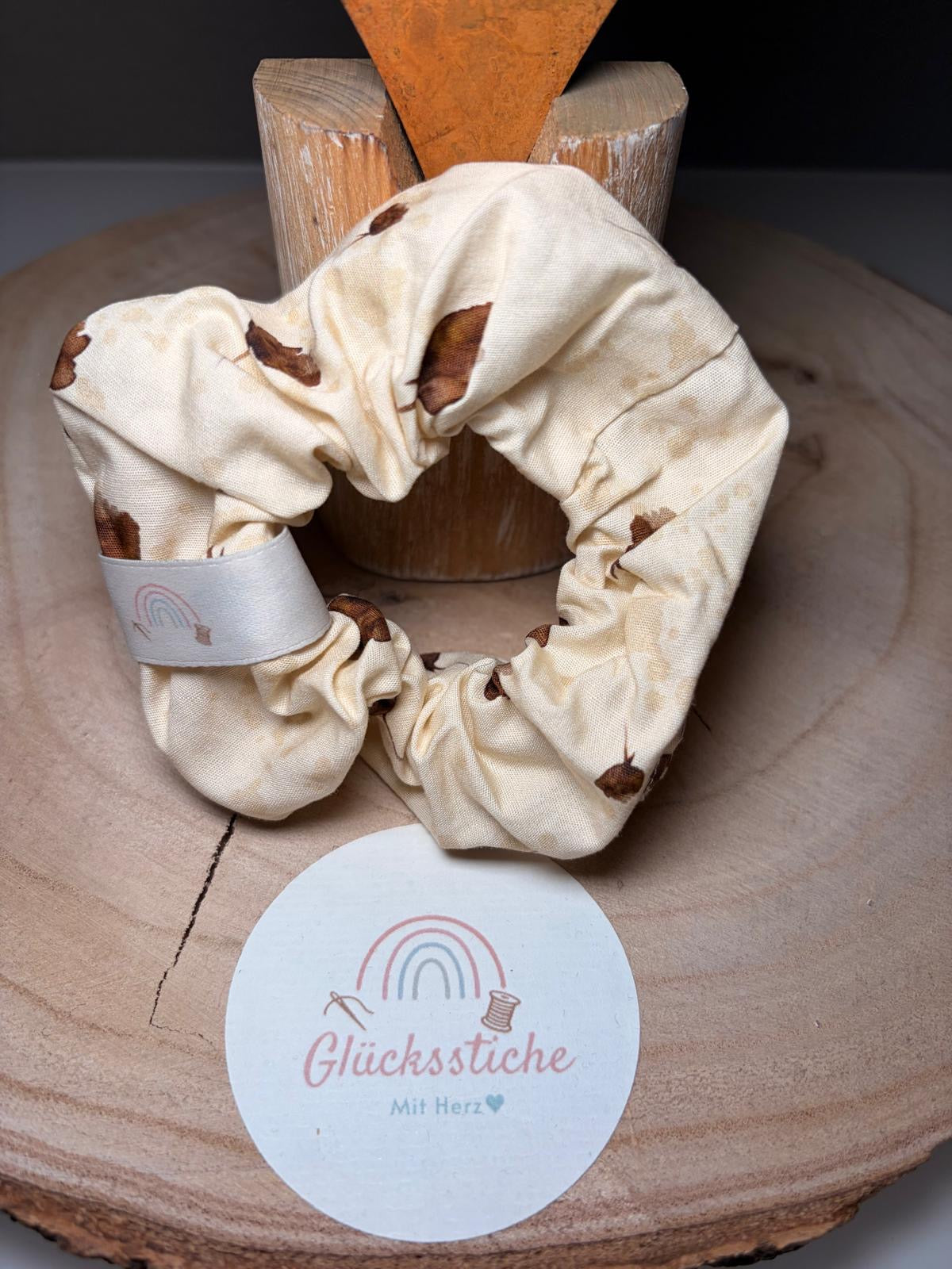 Scrunchie "Blume braun"