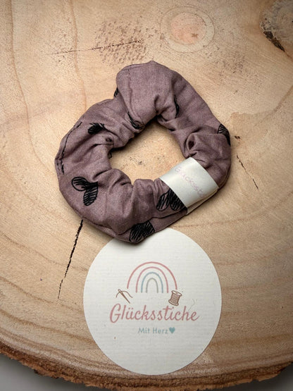 Scrunchie "braun Herz"