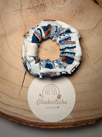 Scrunchie "Regenbogen blau"