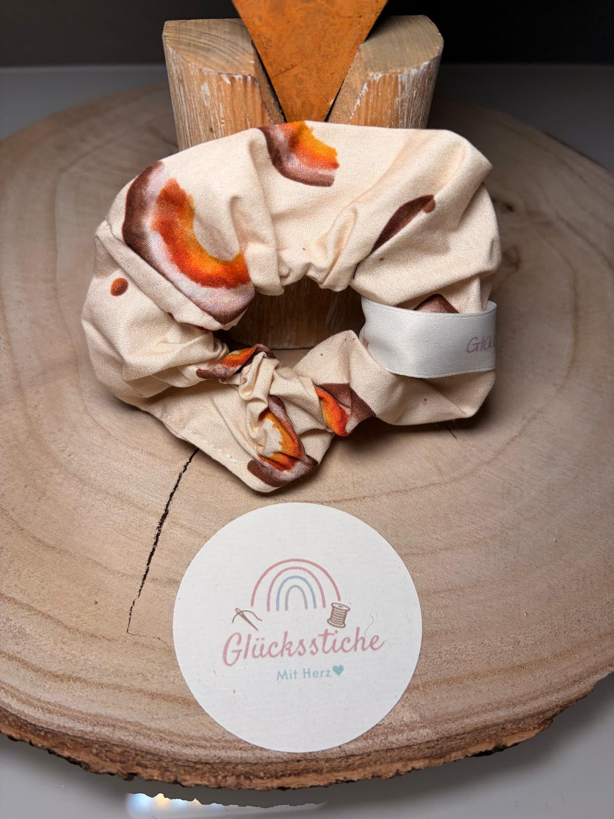 Scrunchie "Regenbogen boho"