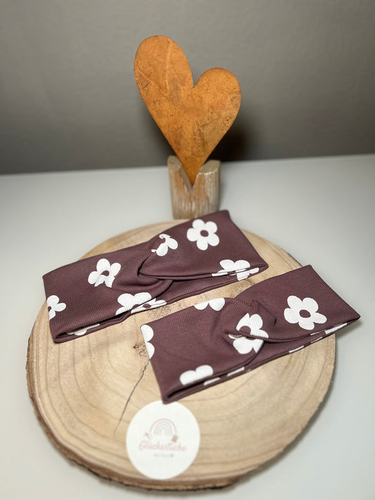 Stirnband-Set „Mama and Me Blume Flieder “