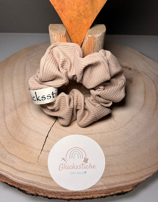 Scrunchie "Ripp beige“