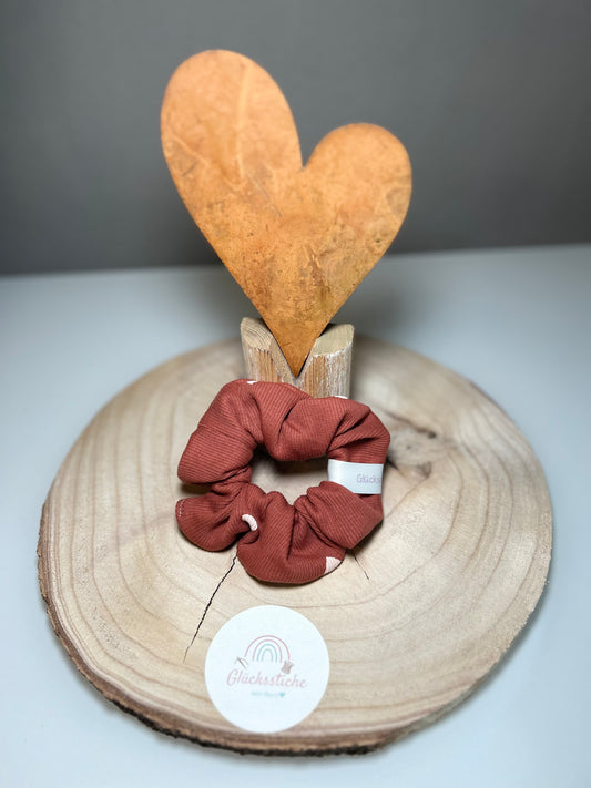 Scrunchie "Herz Terracotta"