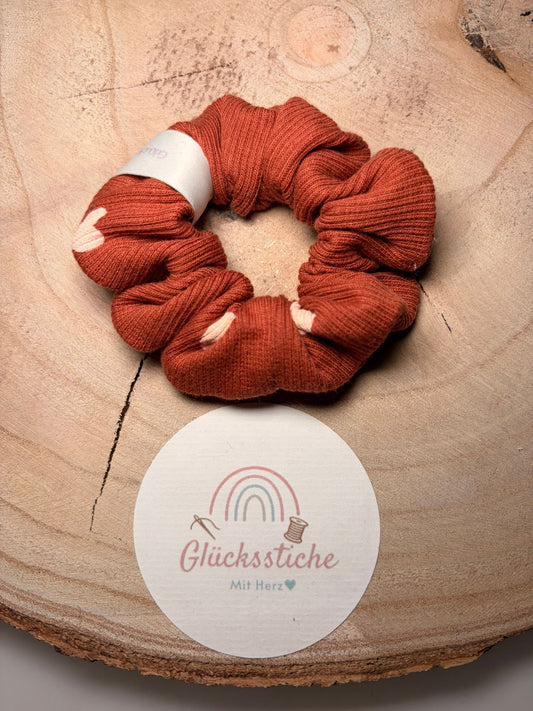 Scrunchie "Herz Terracotta"
