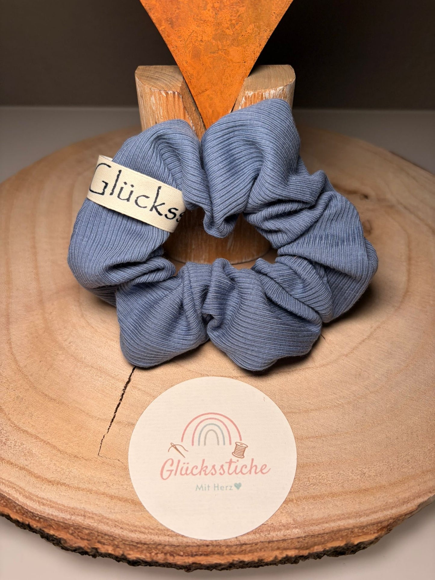 Scrunchie "Ripp blau"