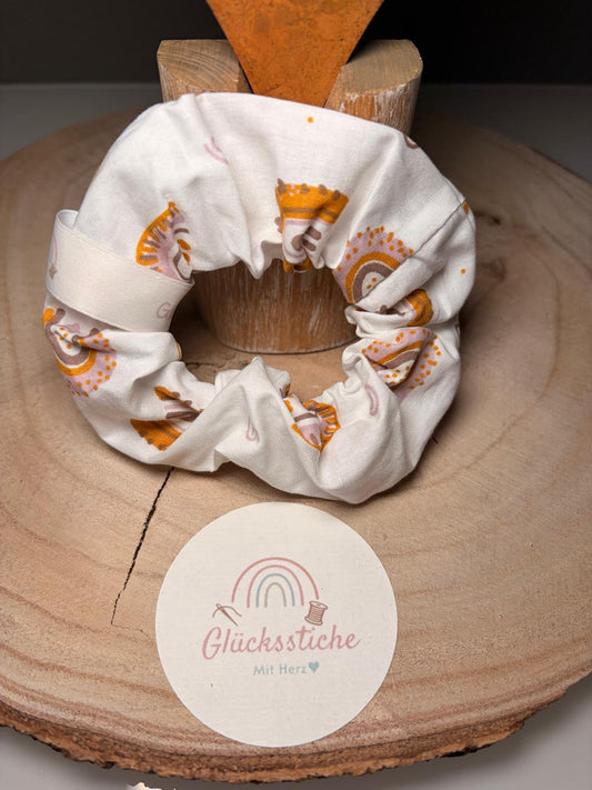 Scrunchie "Regenbogen Senf"