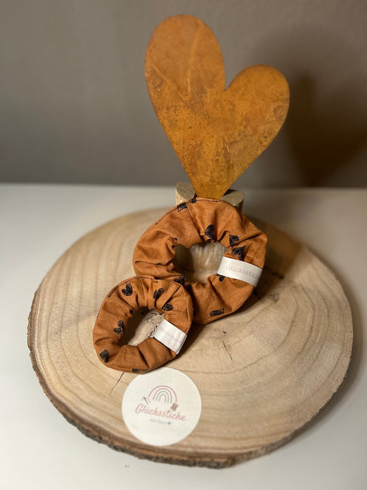 Scrunchie-Set "Mama and Me" "Terracotta Herz"