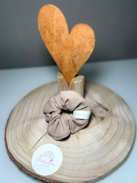 Scrunchie "Ripp beige“