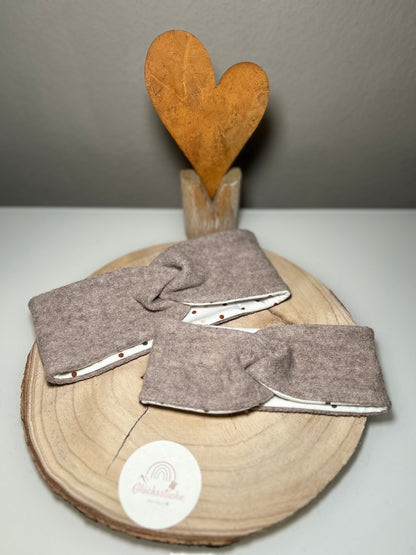 Stirnband-Set „Mama and Me“ Dots Beige