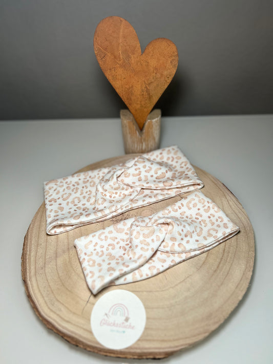 Stirnband-Set „Mama and Me Leo beige“
