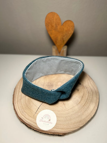 Stirnband Mama "Petrol" Schurfwolle