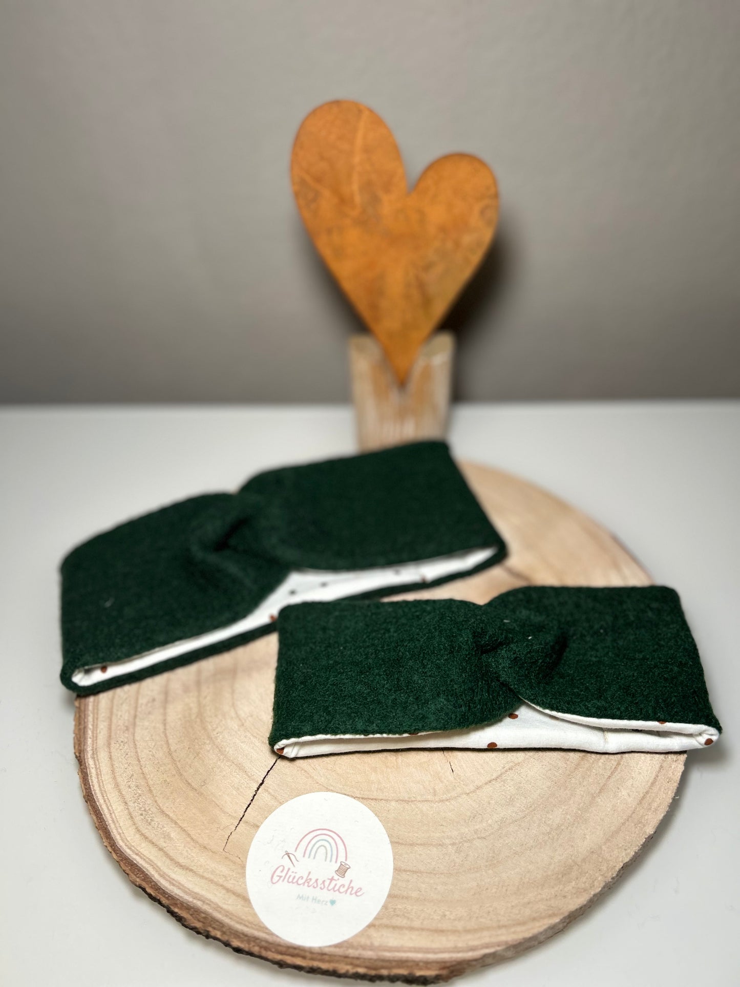 Stirnband-Set „Mama and Me“ Dots Grün