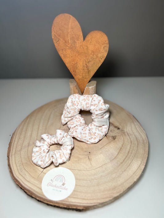 Scrunchie-Set "Mama and Me" "Leo beige"