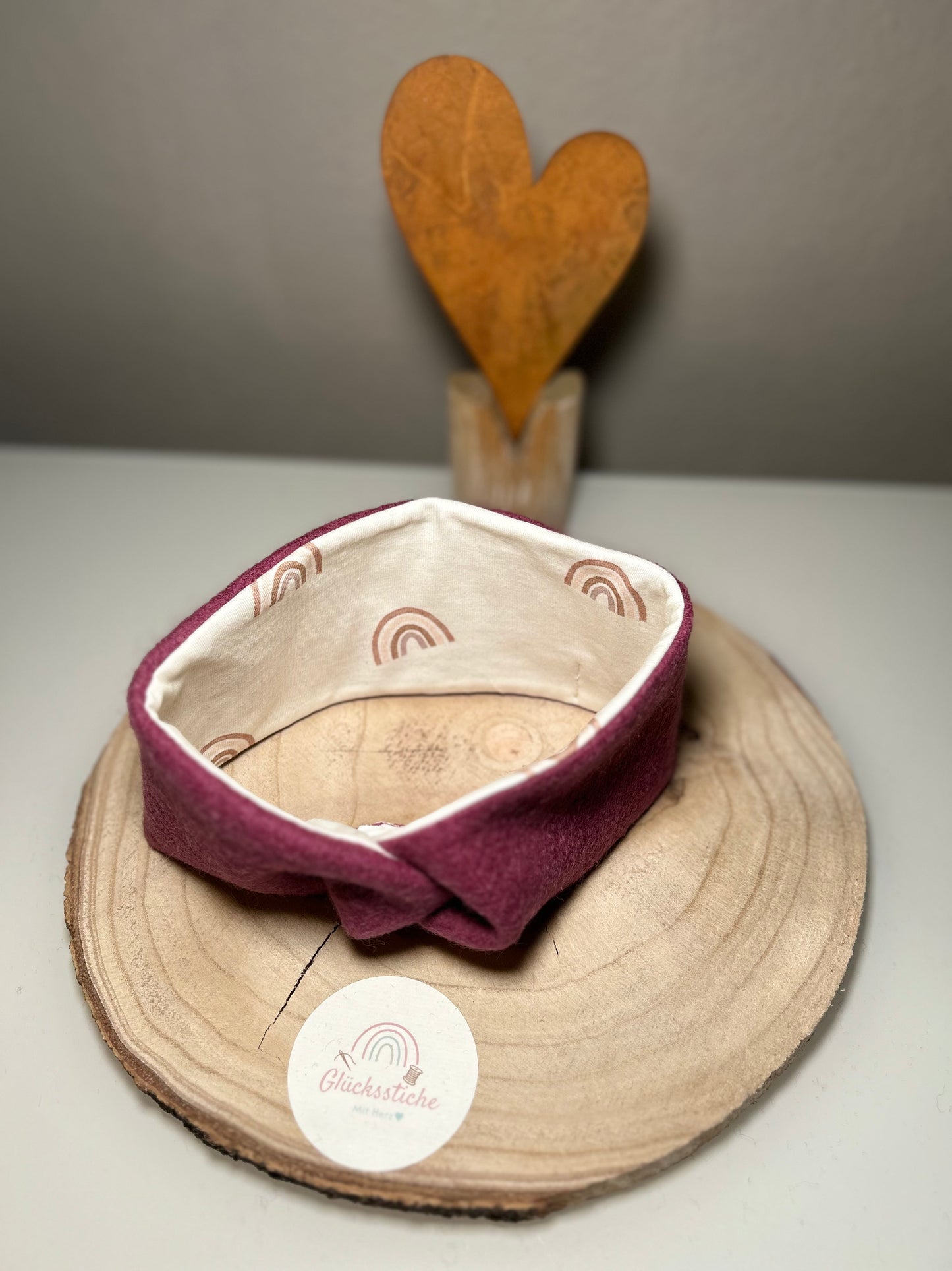 Stirnband-Set „Mama and Me“ Magenta Regenbogen