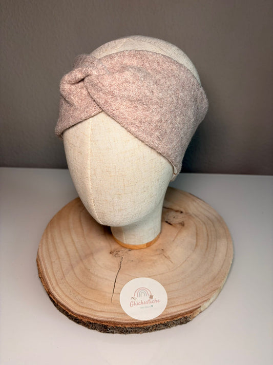 Stirnband Kind „Dots Beige" Schurfwolle